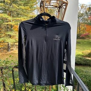 NWT IBKUL Black Long Sleeve Zip Mock Neck